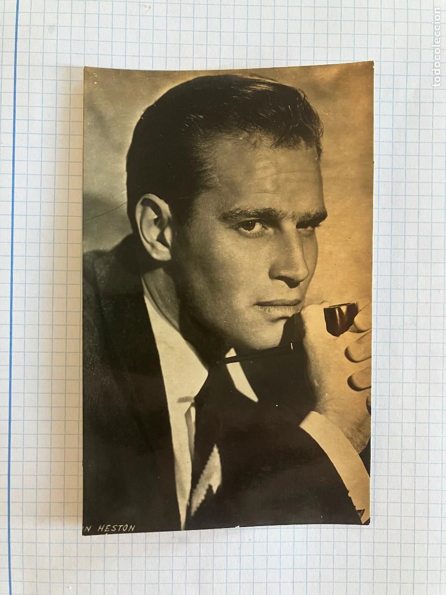 Cine: CHARLTON HESTON - ANTIGUA POSTAL CINE ORIGINAL