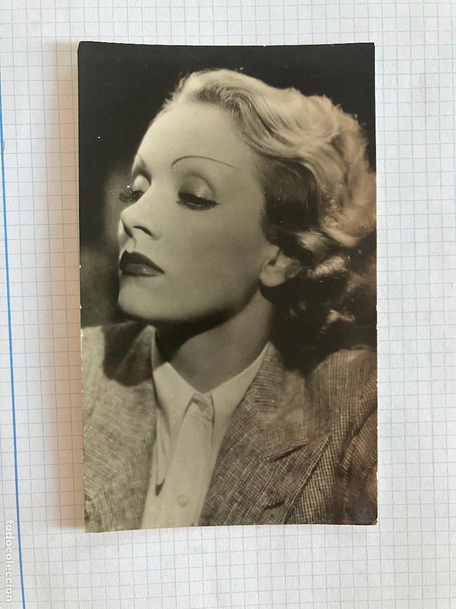 Cine: MARLENE DIETRICH - ANTIGUA POSTAL CINE ORIGINAL