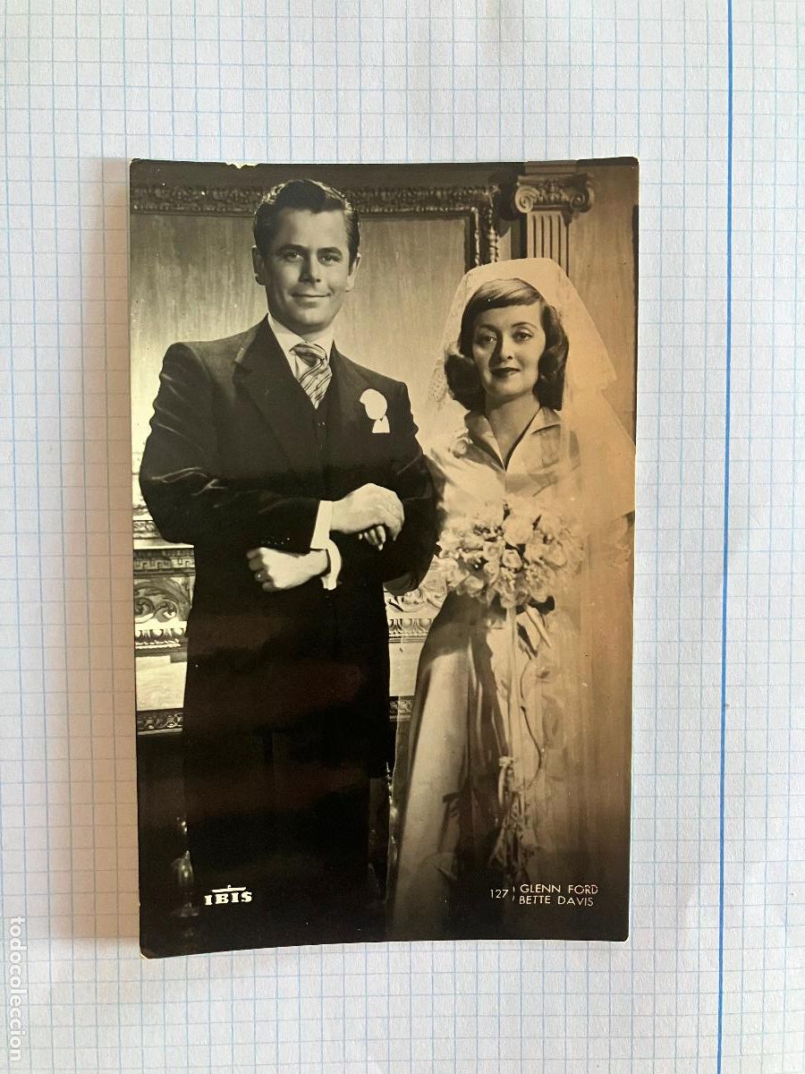 Cine: GLENN FORD BETTE DAVIS - ANTIGUA POSTAL CINE ORIGINAL