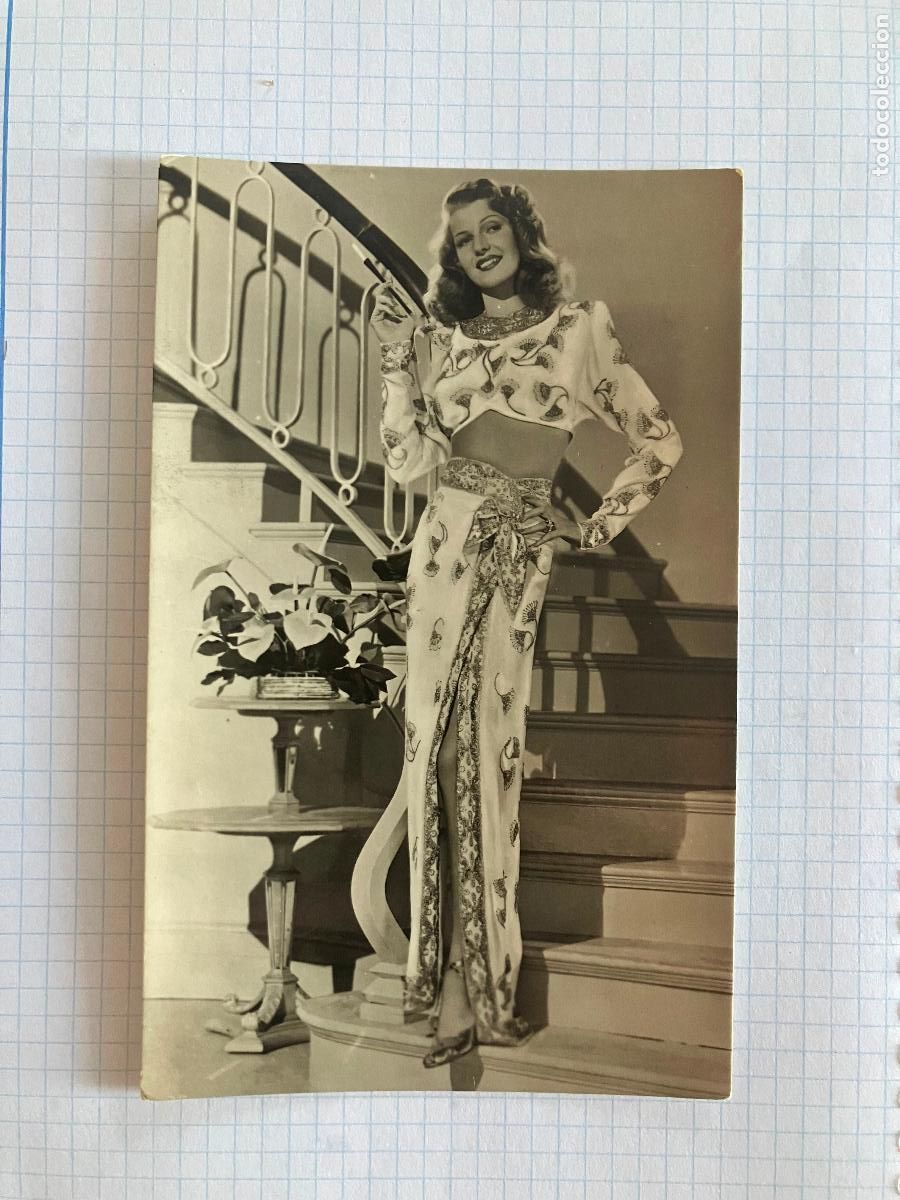 Cine: RITA HAYWORTH - ANTIGUA POSTAL CINE ORIGINAL
