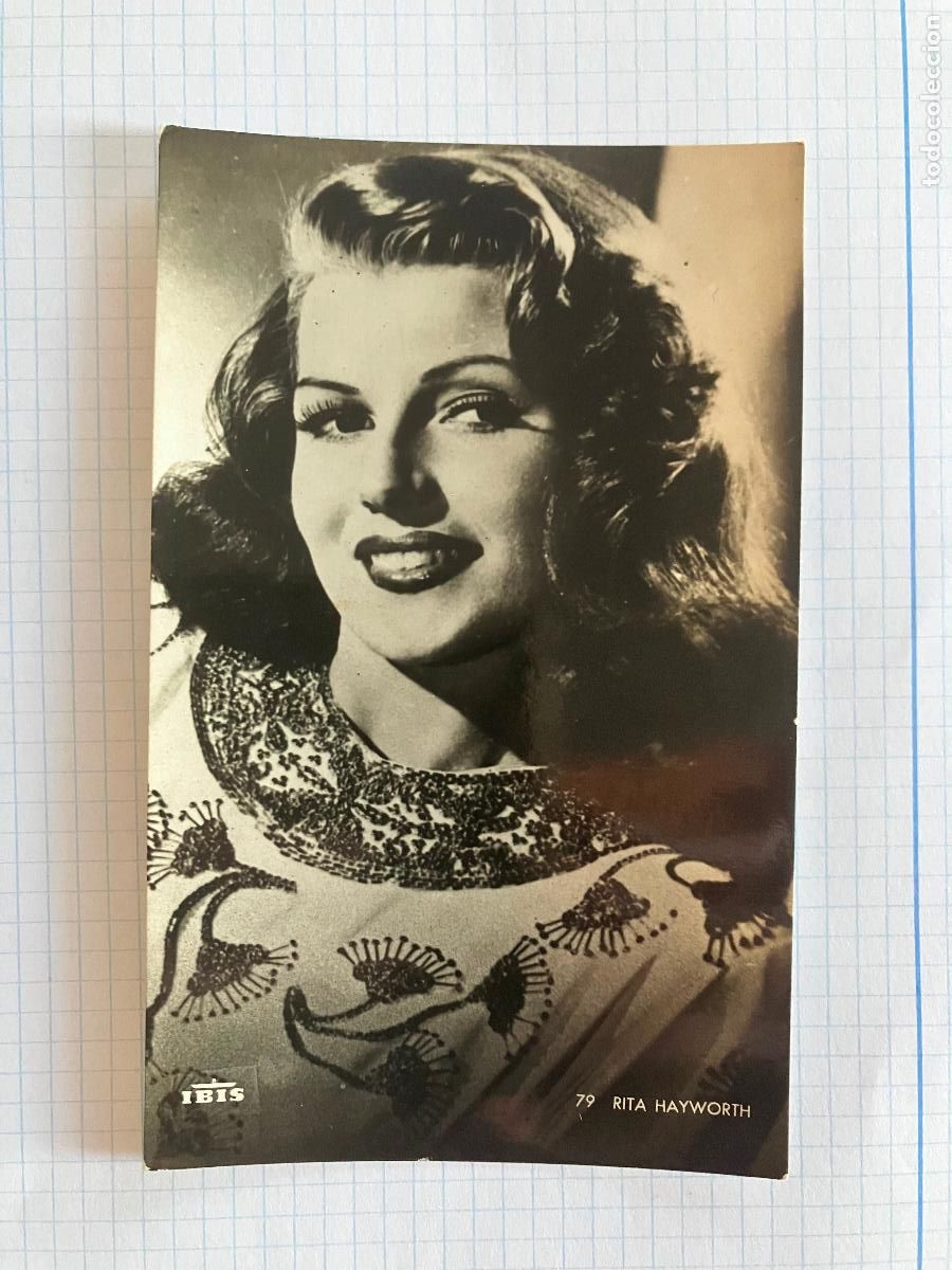 Cine: RITA HAYWORTH - ANTIGUA POSTAL CINE ORIGINAL