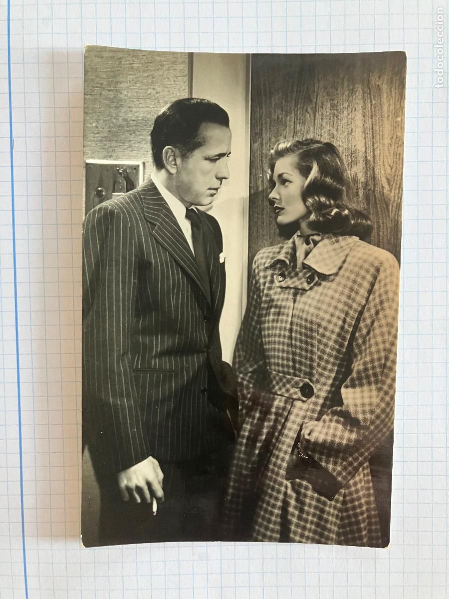 Cine: HUMPHREY BOGART LAUREN BACALL - ANTIGUA POSTAL CINE ORIGINAL