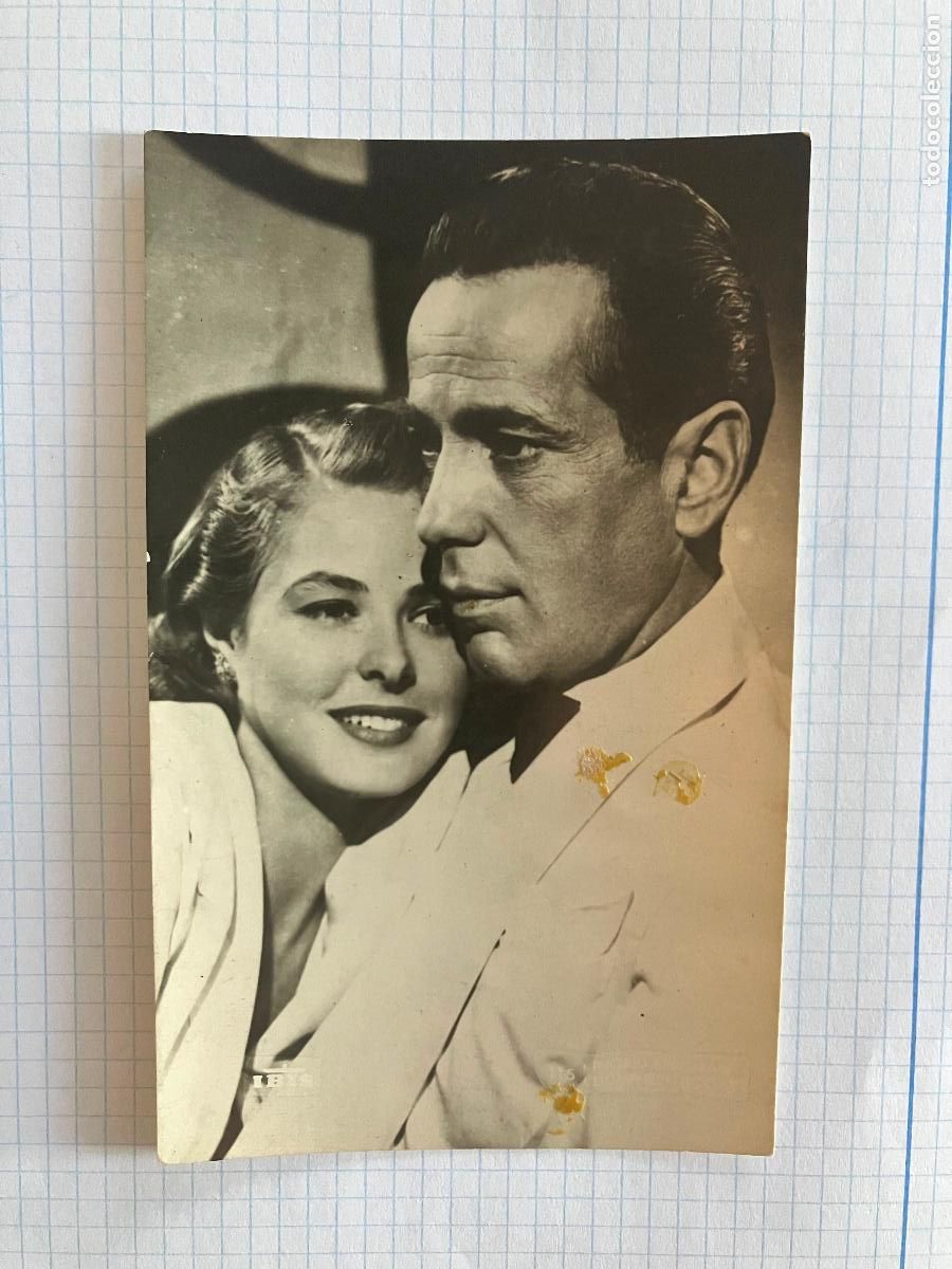 Cine: HUMPHREY BOGART INGRID BERGMAN CASABLANCA - ANTIGUA POSTAL CINE ORIGINAL