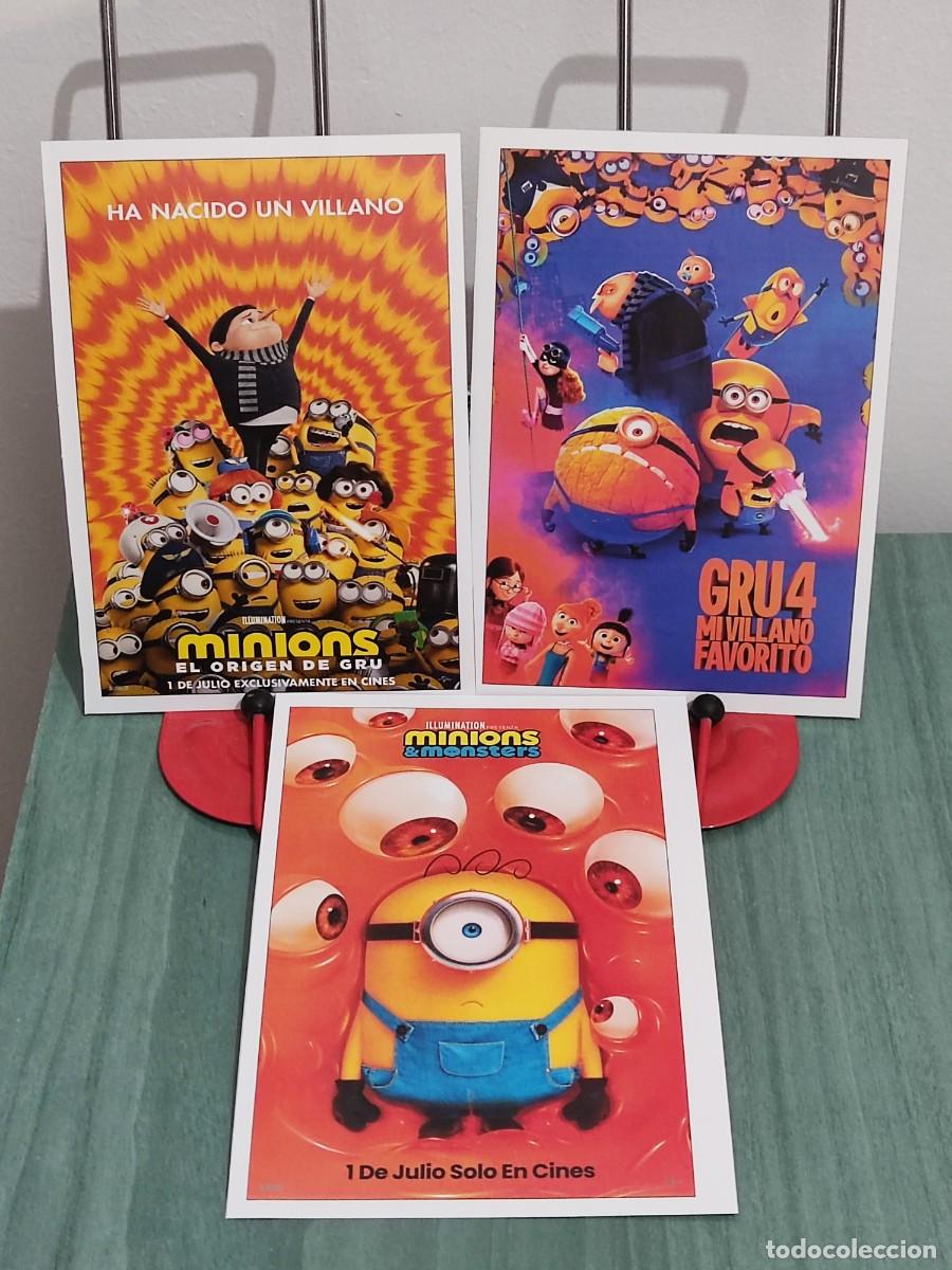 Cinema: Minions origen de Gru, Gru 4 mi villano favorito, Minions & Monsters . 3 Fichas revista Accion cine