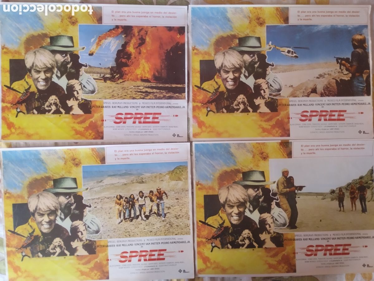 Cine: 8 FOTOCROMOS GRAN TAMA&Ntilde;O 42 x 32 - SPREE - SET COMPLETO