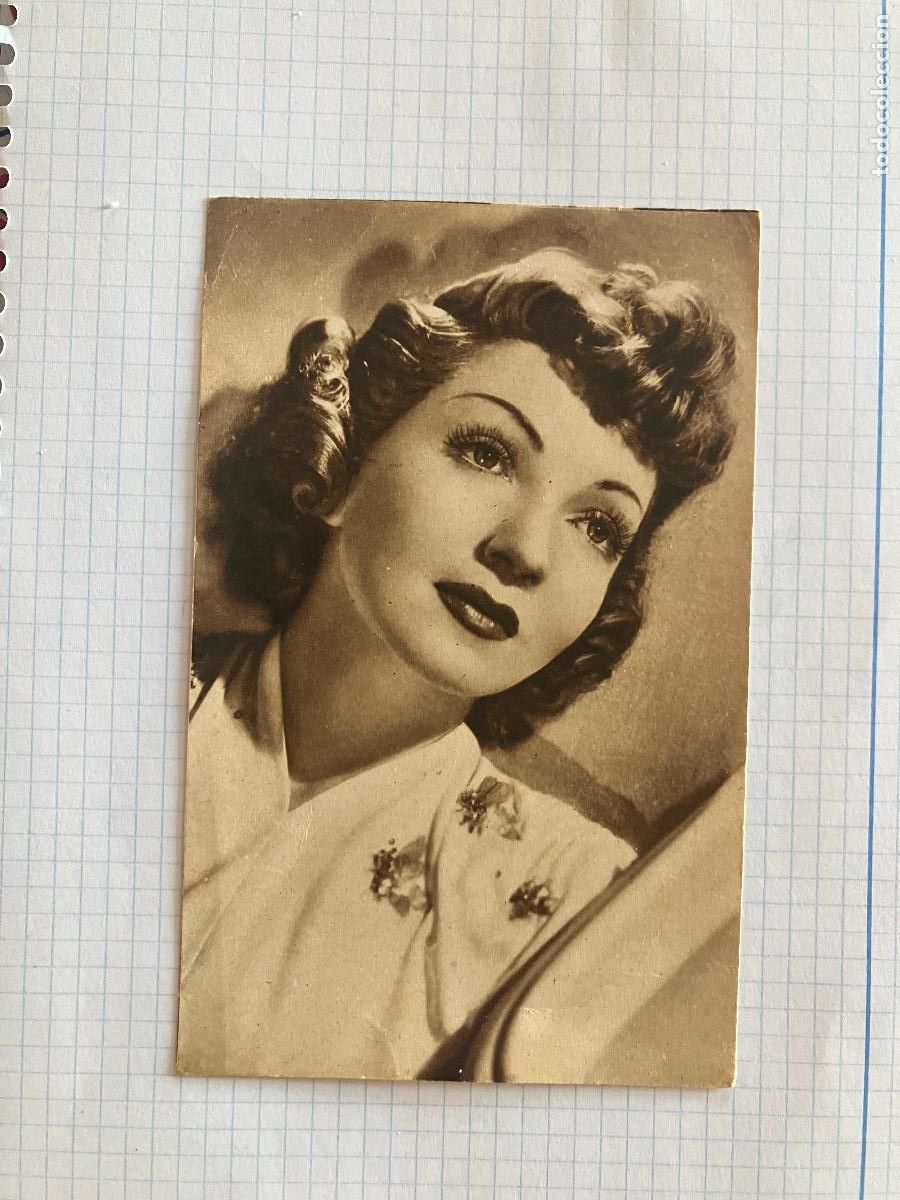 Cine: CLAUDETTE COLBERT - ANTIGUA POSTAL CINE ORIGINAL