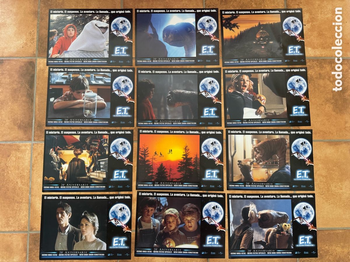 Cine: EL EXTRATERRESTRE STEVEN SPIELBERG SET COMPLETO 12 FOTOCROMOS ORIGINAL ESPA&Ntilde;OL