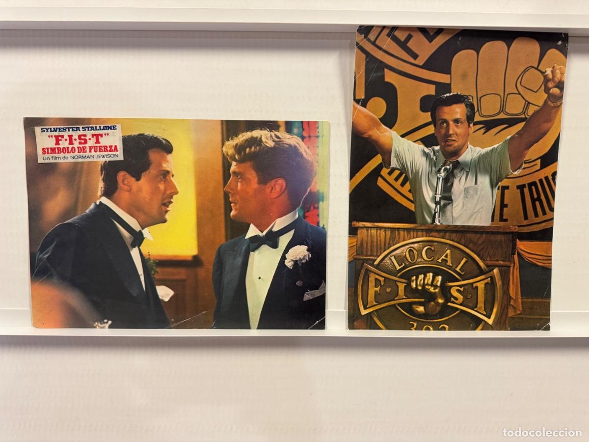 Cine: Fist, Sylvester Stallone, 2 Fotocromos