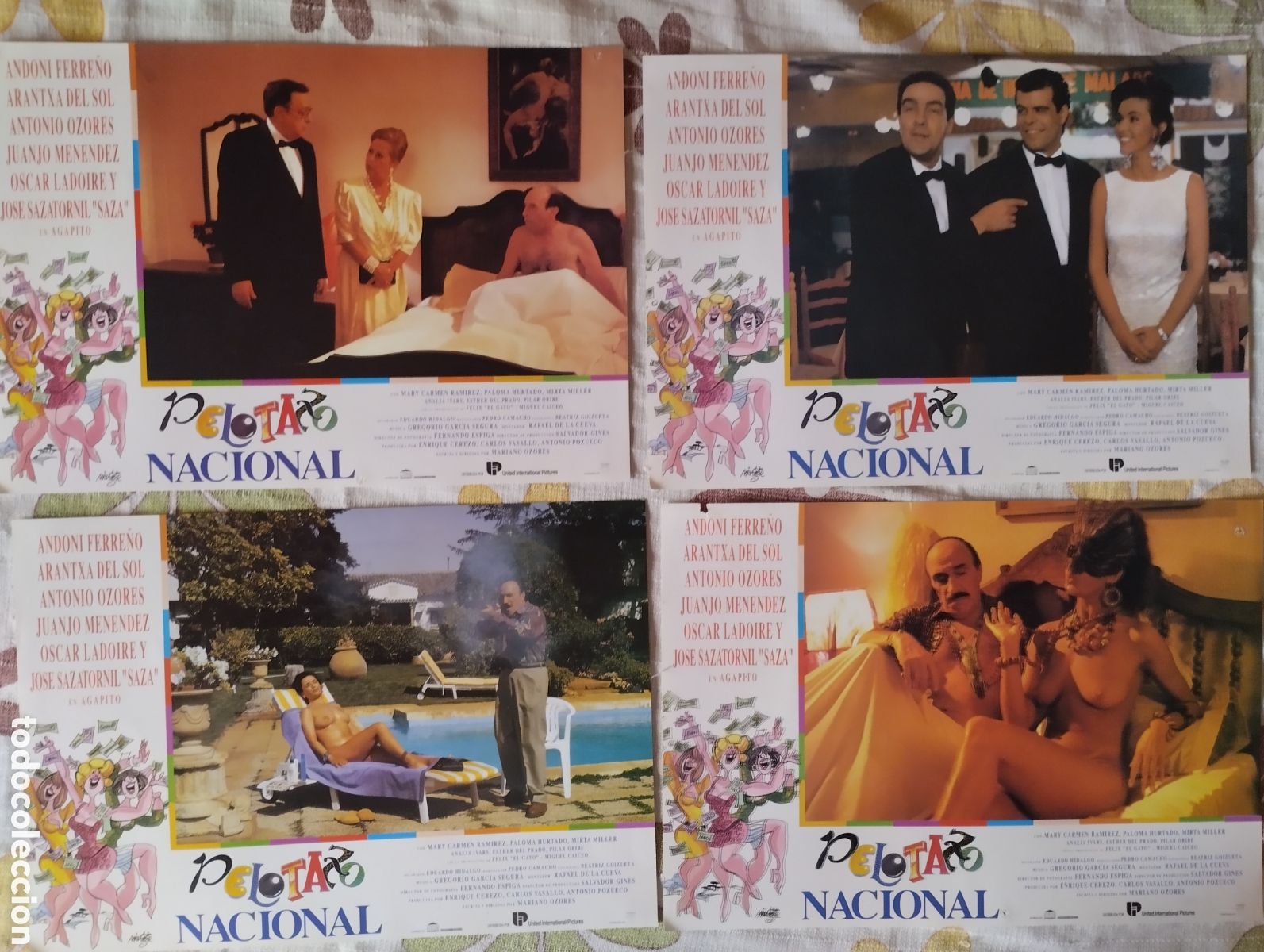 Cine: 12 FOTOCROMOS - PELOTAZO NACIONAL - SET COMPLETO