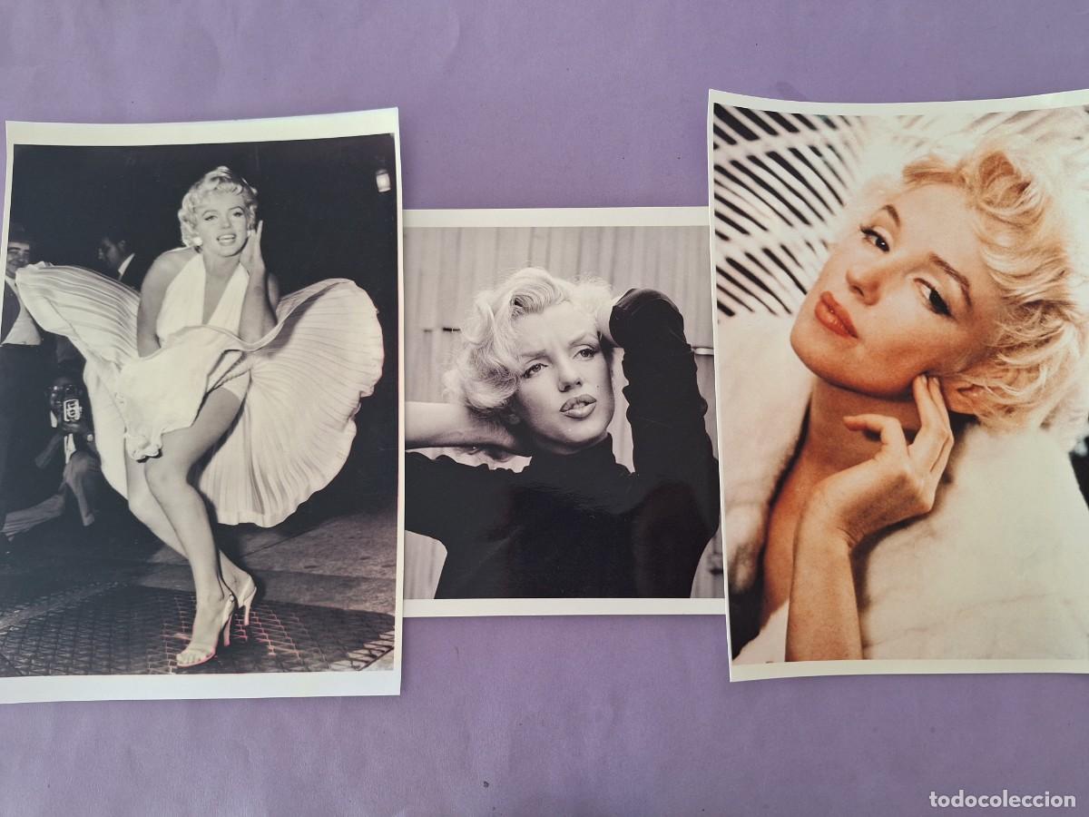Cine: LOTE 3 FOTOGRAFIAS ACTRIZ MARILYN MONROE MUY GRANDES
