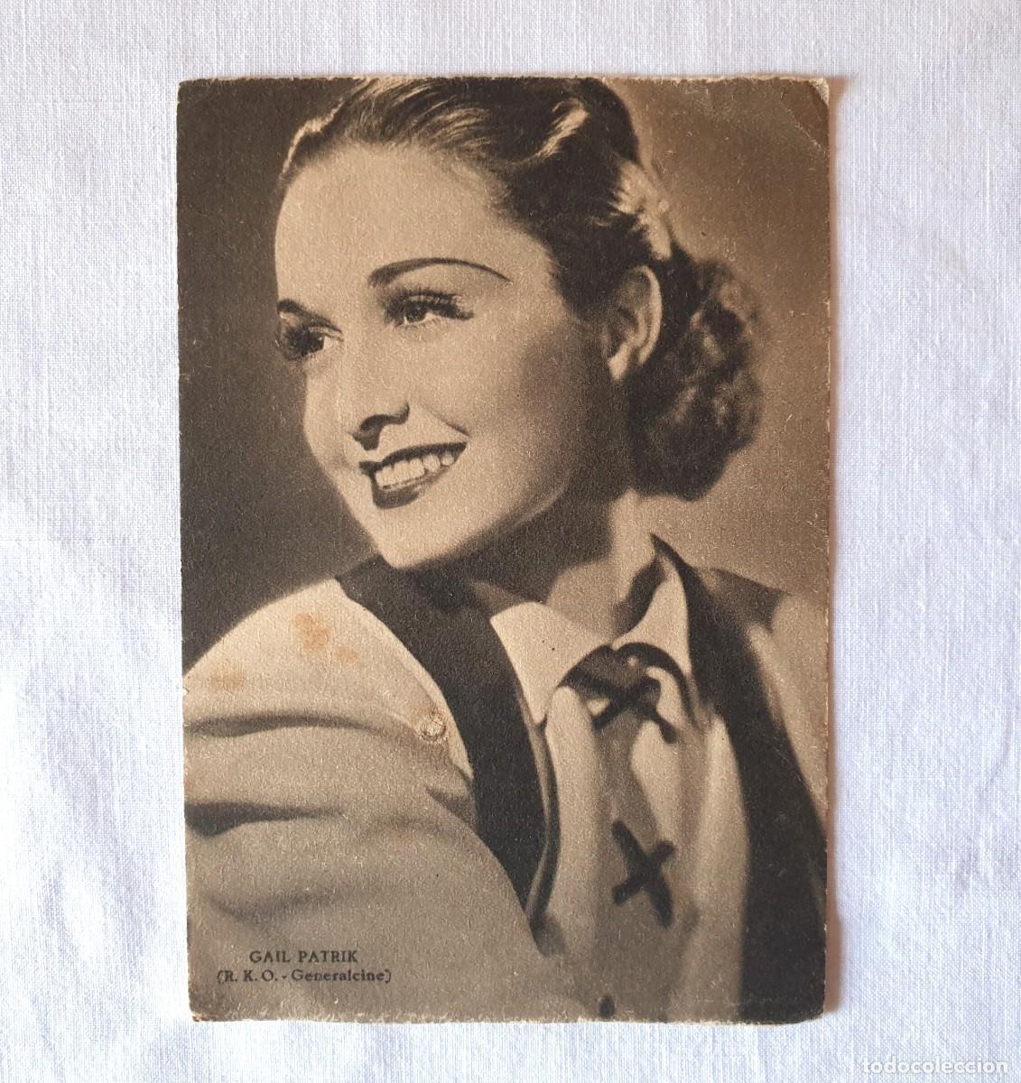 Cine: Postal antigua de Gail Patrik, actriz de cine - Recuerdos de EE. UU. (1939)