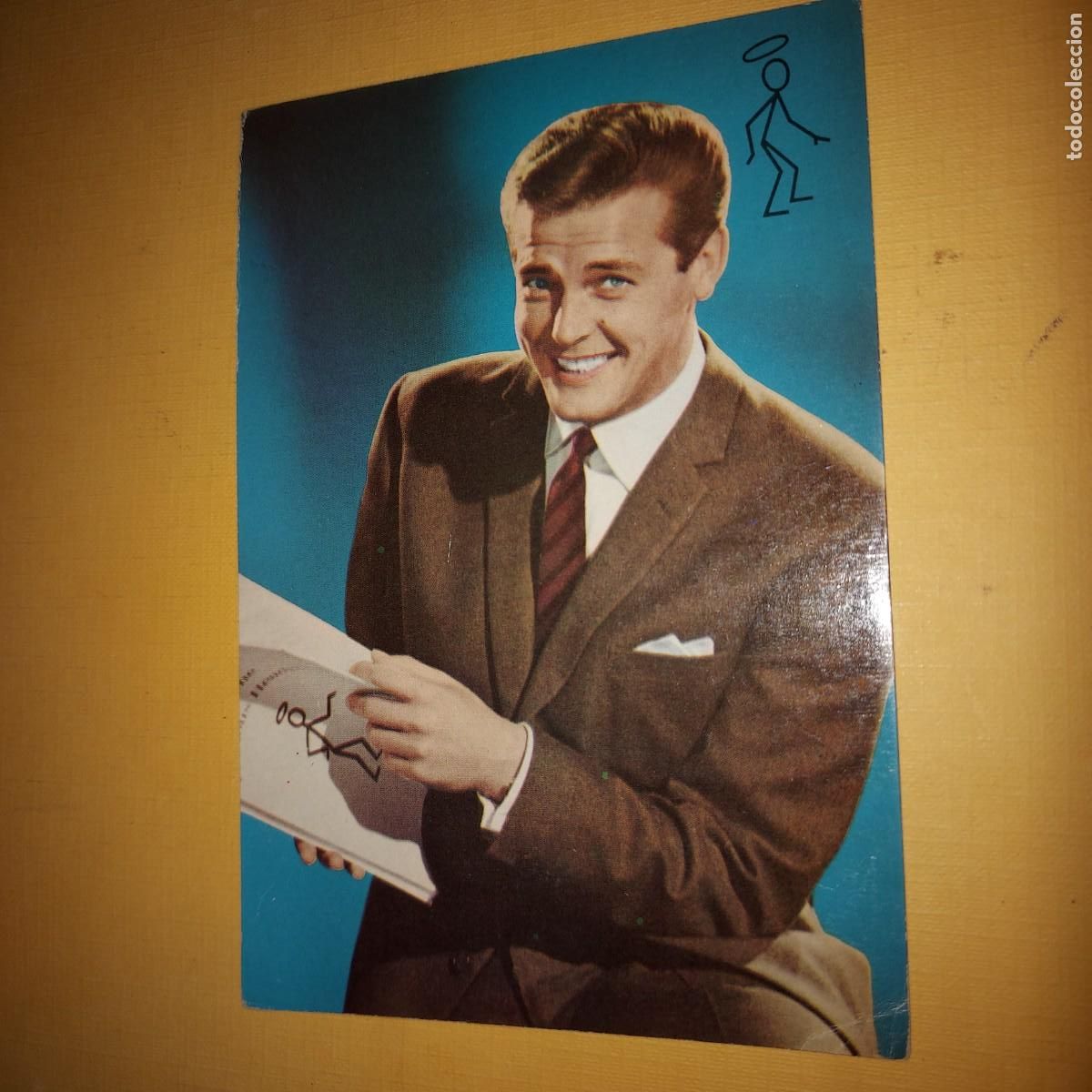 Cine: TARJETA POSTAL CINE *ROGER MOORE - EL SANTO*