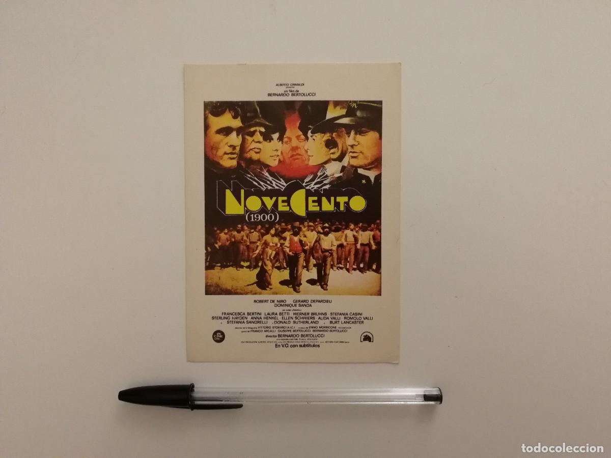 Cine: IMPRESO PAPEL -9*13- NOVECENTO - BERNARDO BERTOLUCCI - ROBERT DE NIRO