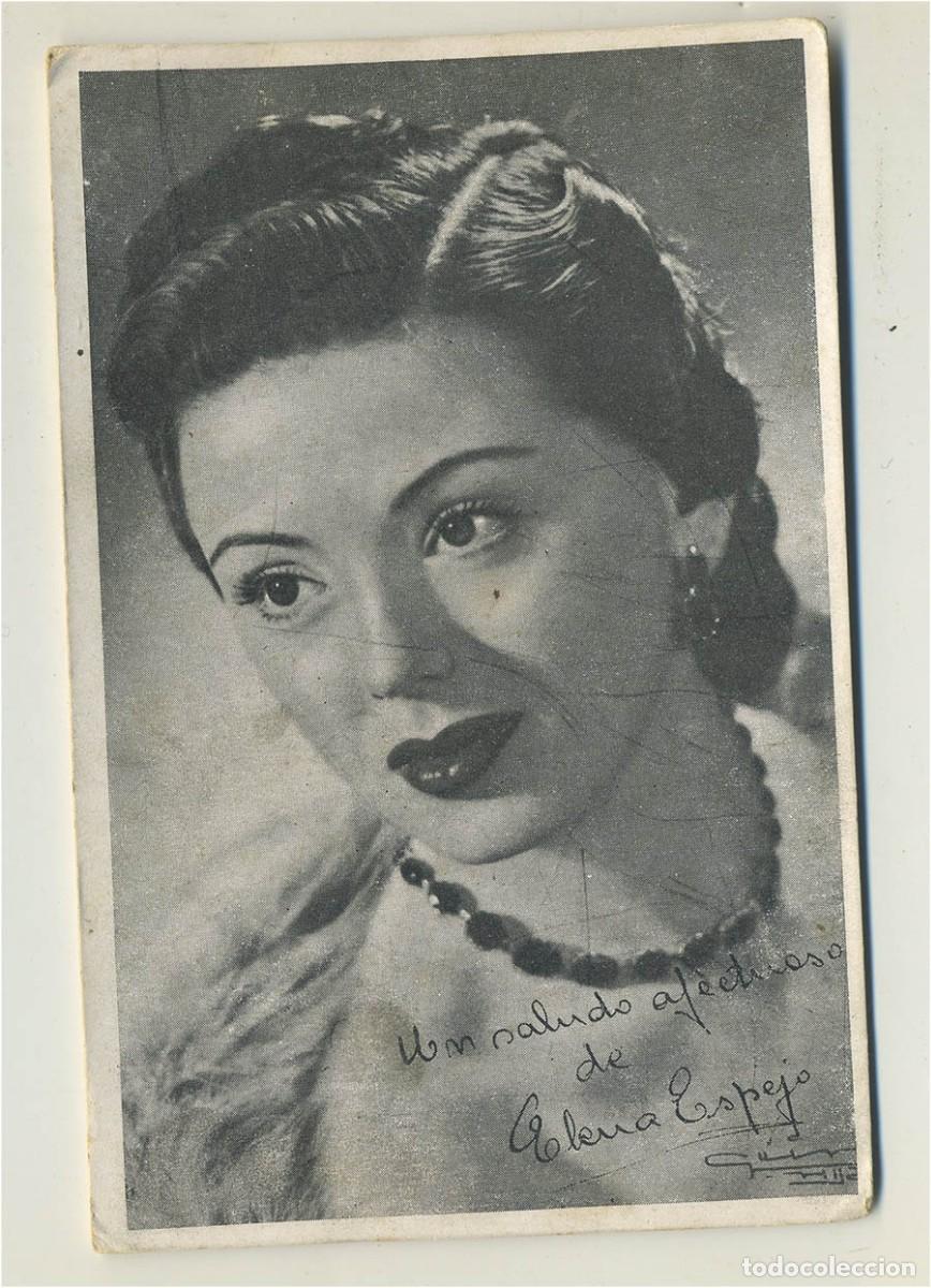 Cine: ANTIGUA POSTAL RETRATO DE ELENA ESPEJO ESTRENO OBRA LEYLA EN TEATRO LA ESPERANZA DE SAN VICENTE