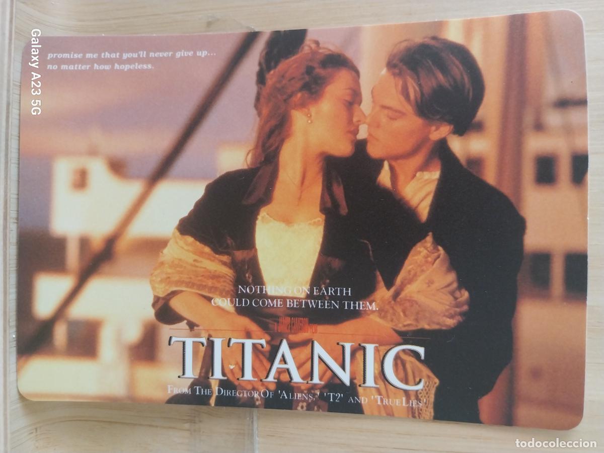 Cine: TITANIC DICAPRIO WINSLET TARJETA PROMOCIONAL TAMA&Ntilde;O POSTAL PLASTICO