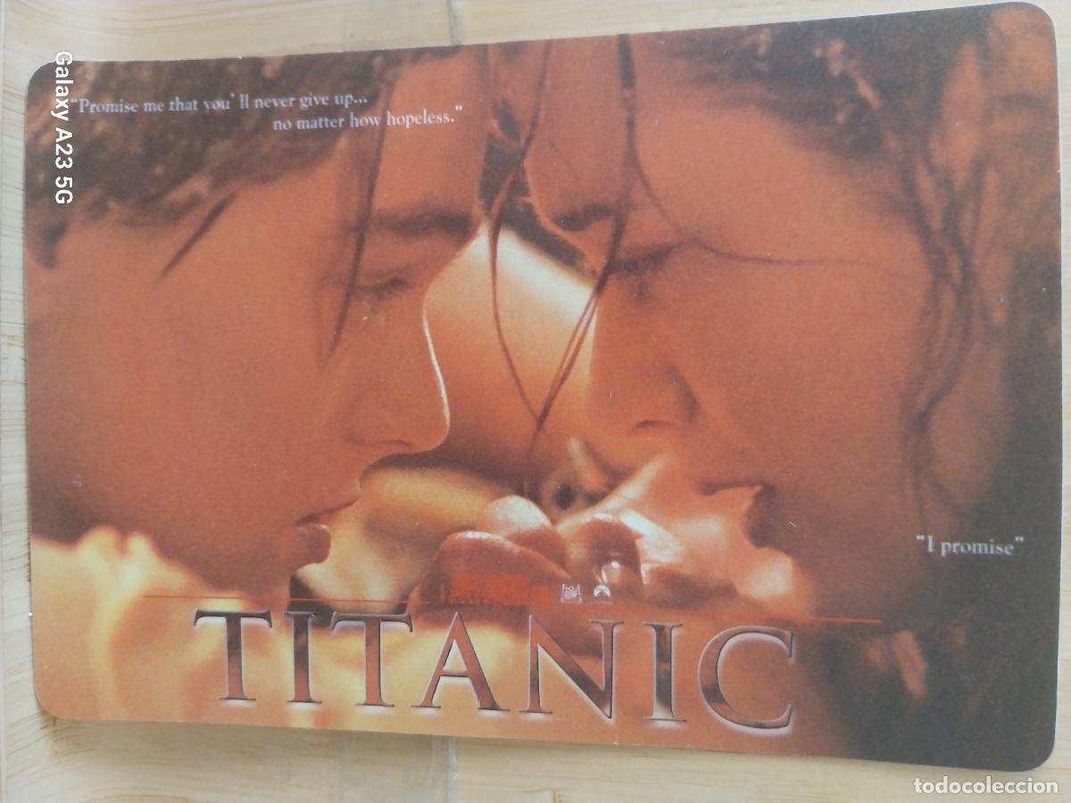 Cine: TITANIC DICAPRIO WINSLET TARJETA PROMOCIONAL TAMA&Ntilde;O POSTAL PLASTICO ********
