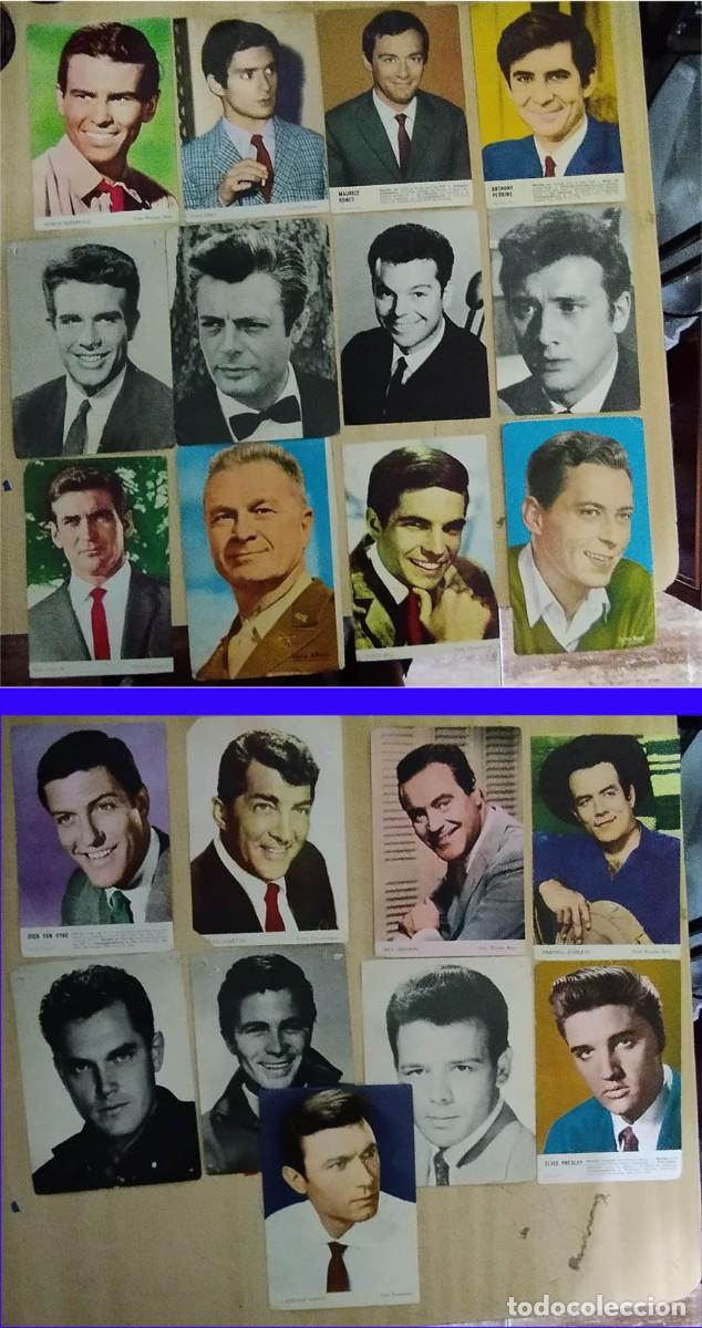 Cine: COLECCI&Oacute;N DE 21 POSTALES FOTOGRAFICAS DE ARTISTAS CINE A&Ntilde;OS 50/60 JEAN MARTIN-JEFFREY HUNTER-ELVIS P