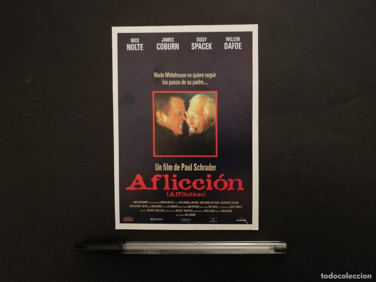 Cine: FICHA COLECCIONABLE -10*15- AFLICCION - JAMES COBURN - NICK NOLTE