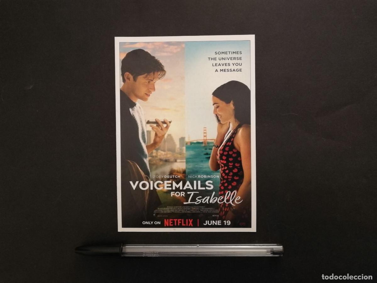 Cine: FICHA COLECCIONABLE -10*15- Mensajes de voz para Isabelle - Zoey Deutch