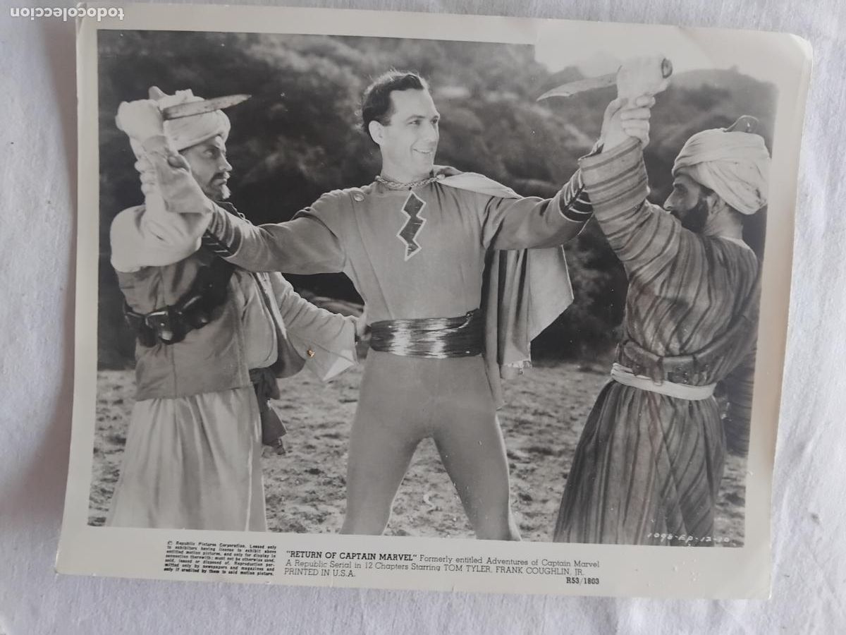 Cinema: FOTO EL RETORNO DEL CAPITAN MARVEL. TOM TYLER. 25 X 20,50 CM.