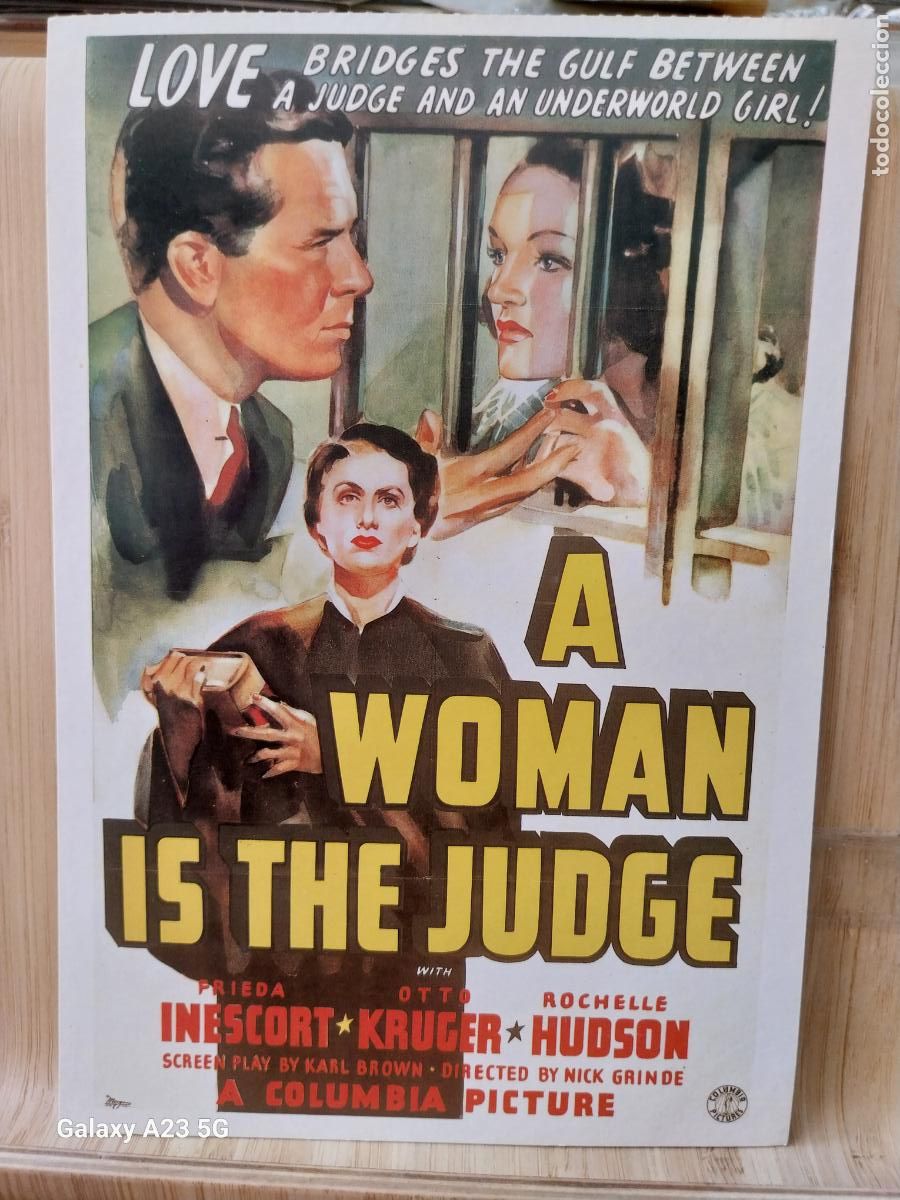 Kino: A WOMAN IS THE JUDGE TARJETON ED CAREER GIRLS A&Ntilde;O 1989 TARJETON 20.2X14CMS