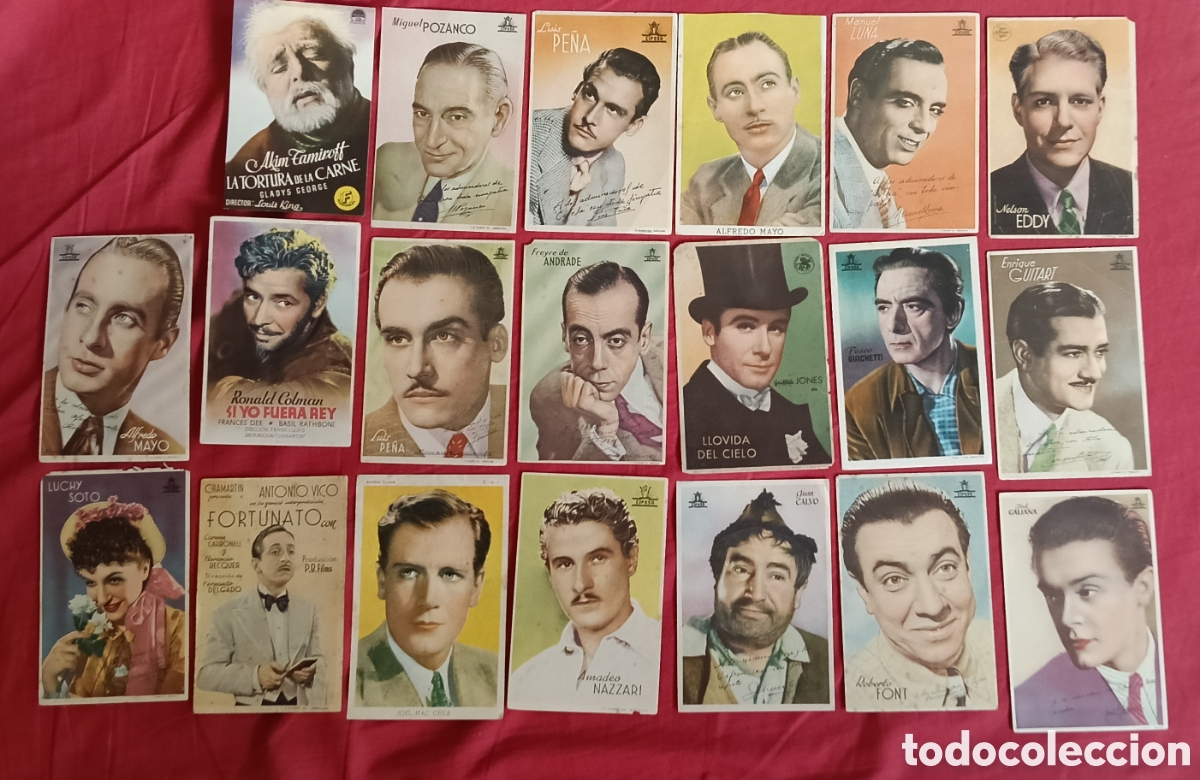 Cine: Lote de 20 fotos diferentes de artistas de cine a&ntilde;os 40-50