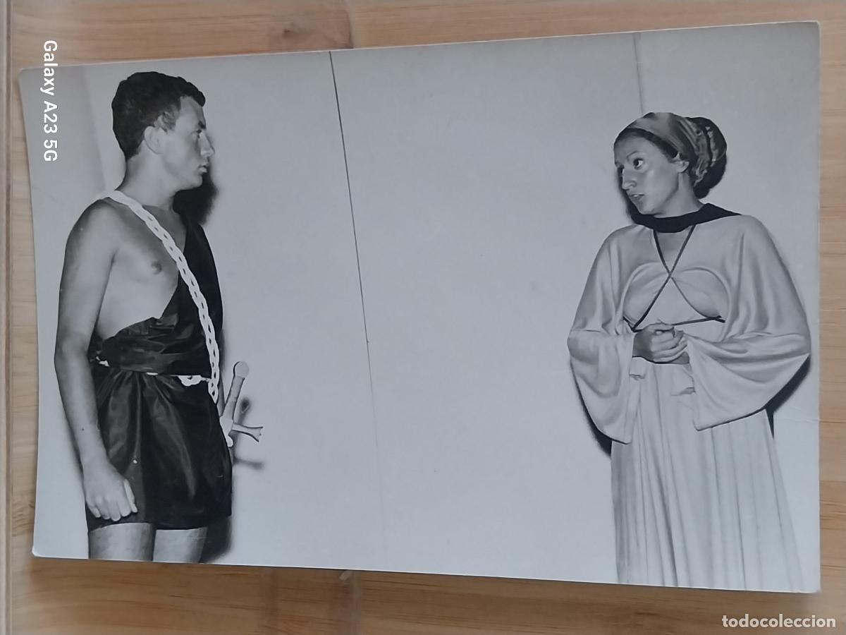 Cine: REPRESENTACION TEATRO ROMANO ESCENA ACTORES ACTOR FOTO PARTICULAR 14X9CMS ***