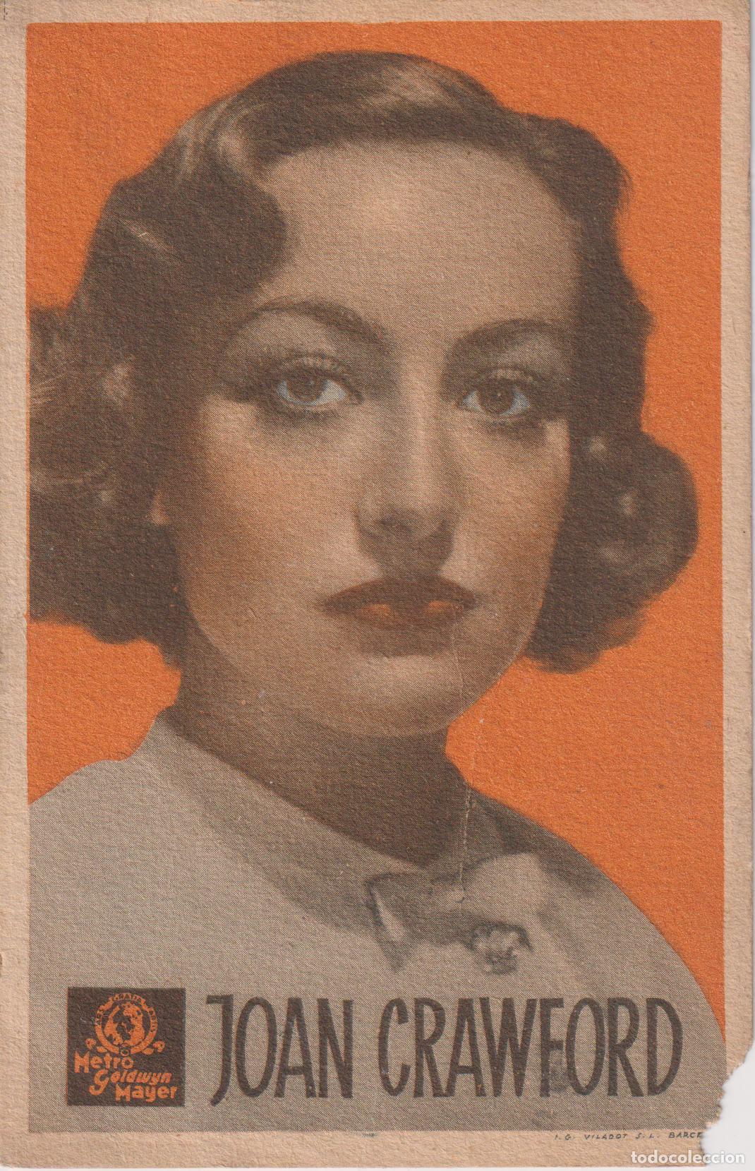 Cine: FOTO CROMO DE LA ACTRIZ JOAN CRAWFORD - METRO GOLDWYN MAYER
