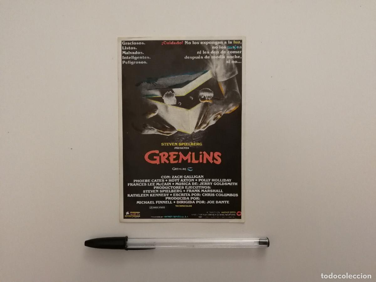 Cine: TARJETA ACARTONADA -10*15- GREMLINS - STEVEN SPIELBERG - TERROR