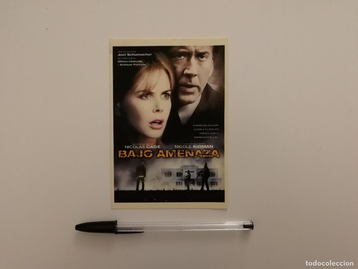 Cine: IMPRESO PAPEL -10*15- BAJO AMENAZA - THIRLLER - NICOLE KIDMAN - NICOLAS CAGE