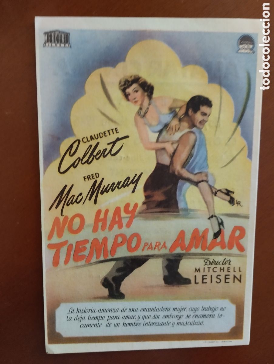 Cine: Folleto Programa de cine - NO HAY TIEMPO PARA MATAR