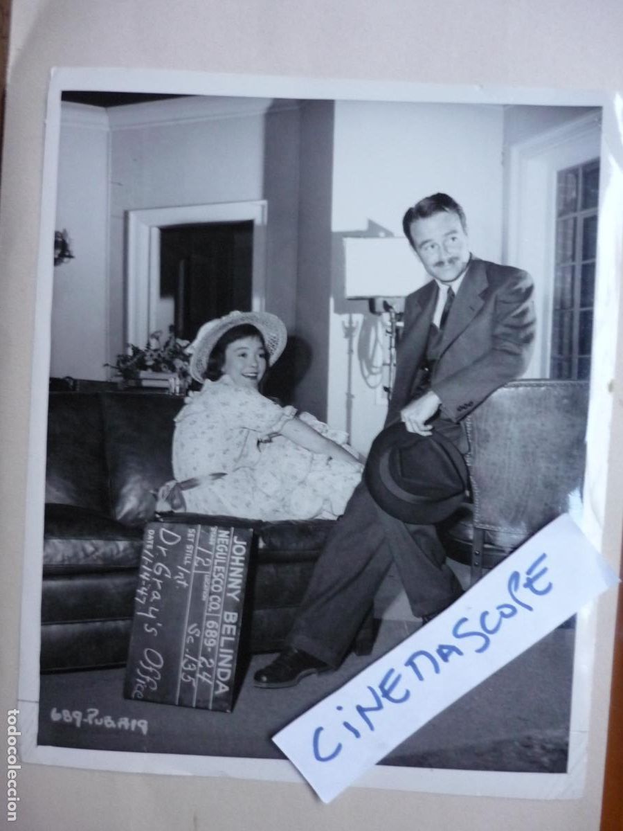 Cine: jane wyman - foto original b/n - lew ayres - descanso film Belinda jean negulesco