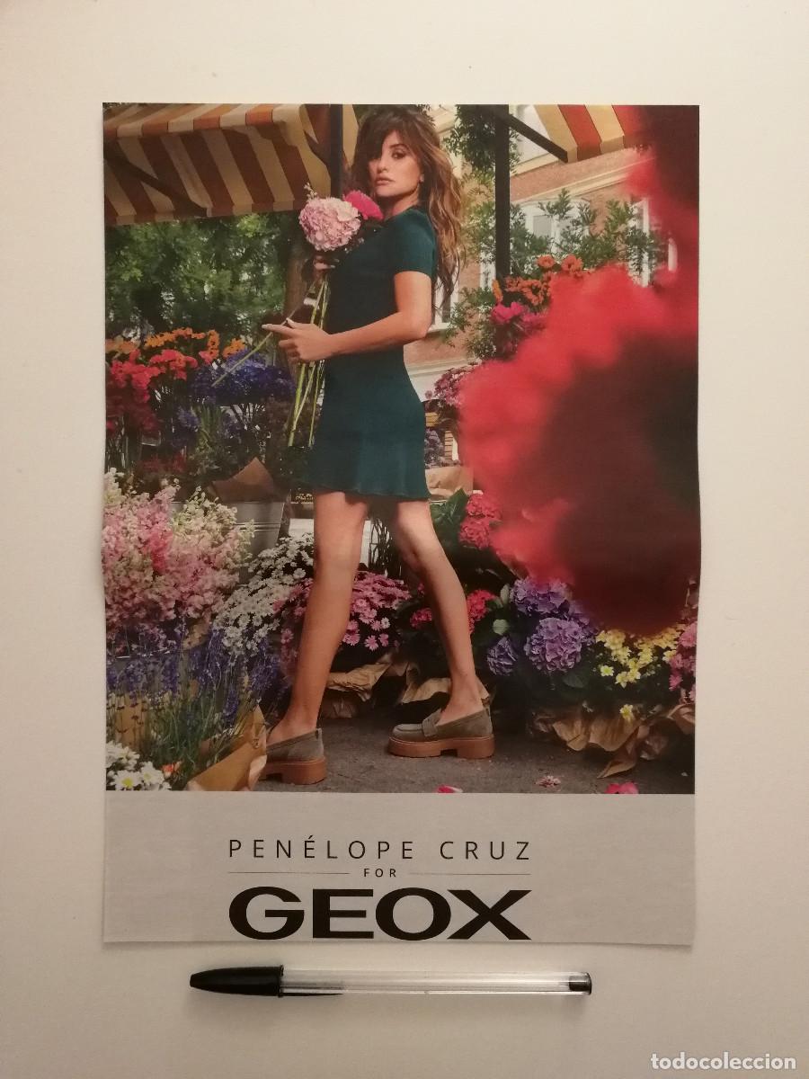 Cine: ANUNCIO ACARTONADO -A4- PENELOPE CRUZ - LAMINA PUBLICIDAD GEOX
