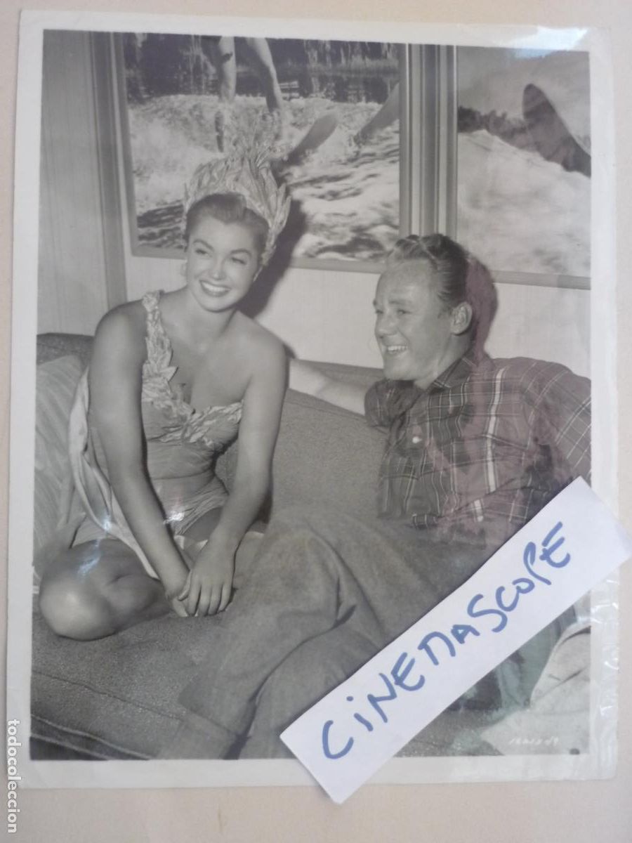 Cine: esther williams - foto original b/n - american cinema actress - van johnson descanso rodaje