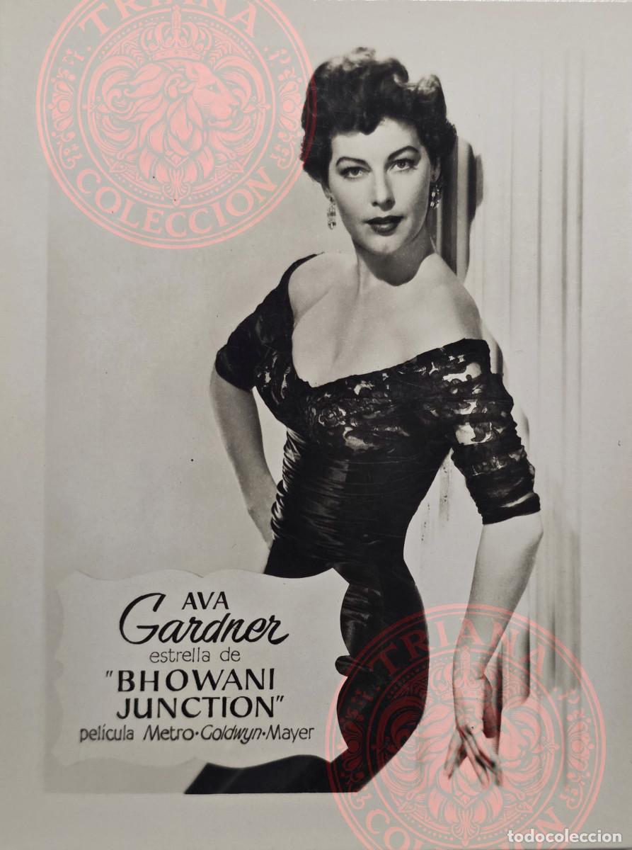 Cinema: ANTIGUA FOTO POSTAL AVA GARDNER ESTRELLA EN &rdquo;BHOWANI JUNCTION&rdquo; - METRO GOLDWYN MAYER