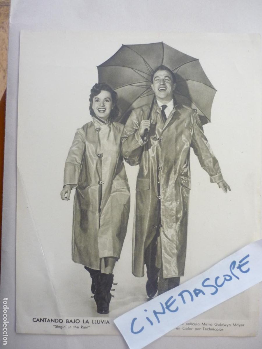 Cine: gene kelly - fotocromo original b/n - cantando bajo la lluvia - debbie reynolds Singin' in the Rain