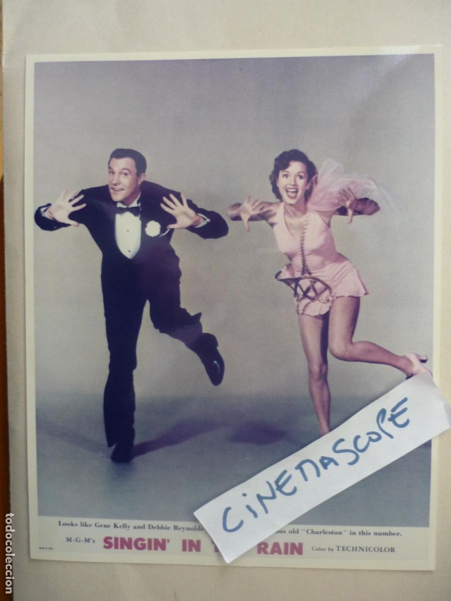 Cine: gene kelly - foto reproduccion color - debbie reynolds - cantando bajo la lluvia Singin' in the Rain