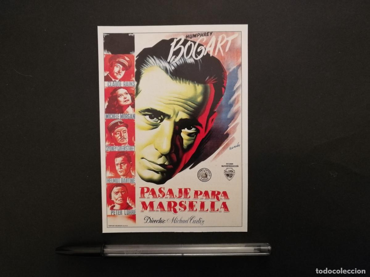 Cine: FICHA COLECCIONABLE -10*15- PASAJE PARA MARSELLA - Humphrey Bogart