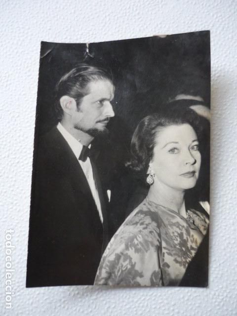 Cine: VIVIEN LEIGH ACTRIZ CON JOHN MERIVALE ANTIGUA FOTOGRAFIA ORIGINAL 9,5 X 13 CM