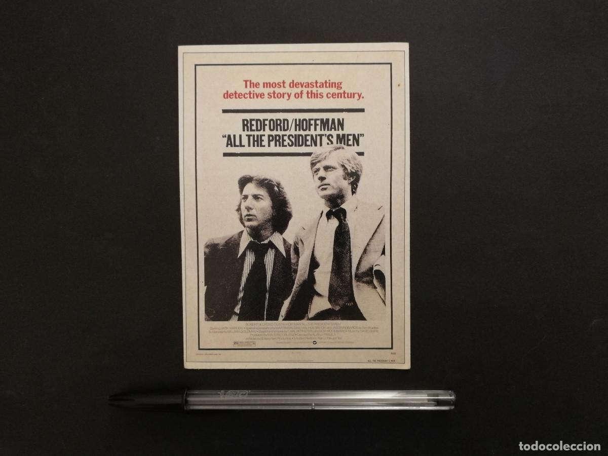 Cine: FICHA COLECCIONABLE -10*15- TODOS LOS HOMBRES DEL PRESIDENTE - ROBERT REDFORD - DUSTIN HOFFMAN