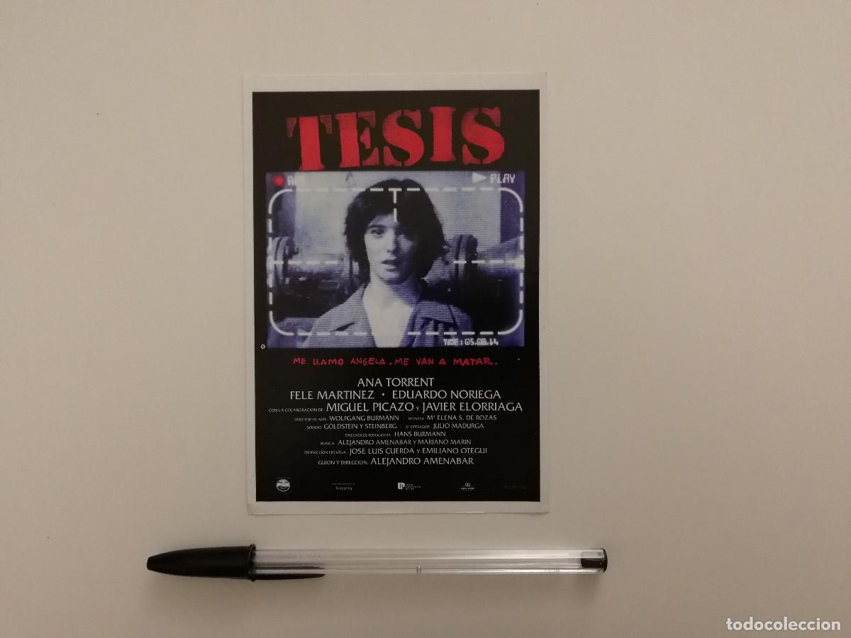 Cine: FICHA COLECCIONABLE -10*15- TESIS - TERROR - Alejandro Amen&aacute;bar