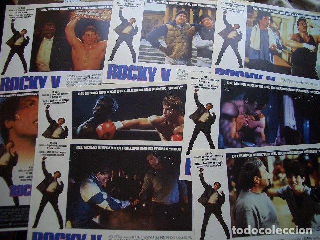 Cine: SYLVESTER STALLONE-ROCKY V- 7 FOTOCROMOS y ficha