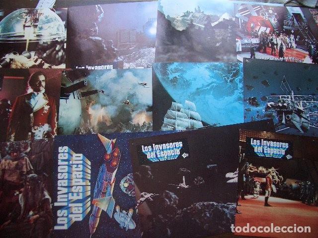 Cine: LOS INVASORES DEL ESPACIO Sonny Chiba, Vic Morrow, Philip Casnoff 12 FOTOCROMOS
