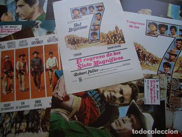 Cine: EL REGRESO DE LOS 7 MAGNIFICOS, YUL BRYNNER, 12 FOTOCROMOS