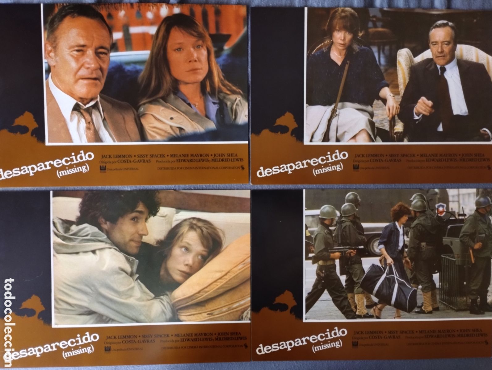 Cine: 12 FOTOCROMOS - DESAPARECIDO MISSING - SET COMPLETO