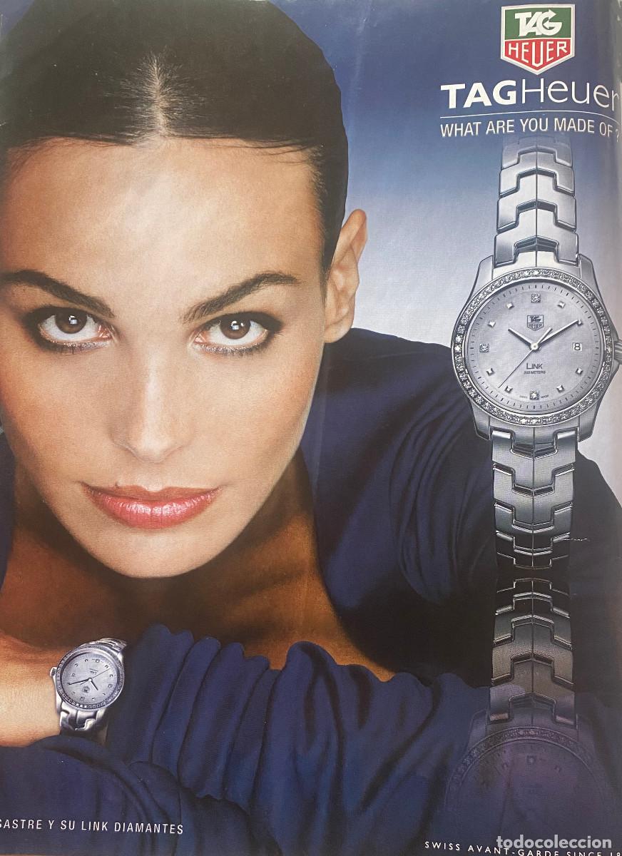 Cine: Publicidad de relojes Tag Heuer, con la actriz In&eacute;s Sastre. P&aacute;gina de revista a&ntilde;o 2004, enmarcable.