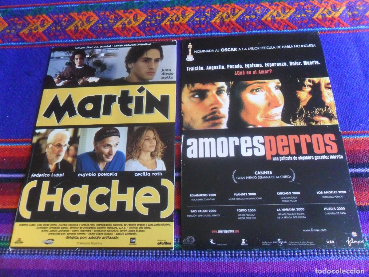 Cine: POSTAL MART&Iacute;N (HACHE) ADOLFO ARISTARAIN Y FLYER AMORES PERROS GONZ&Aacute;LEZ I&Ntilde;&Aacute;RRITU. 2000.