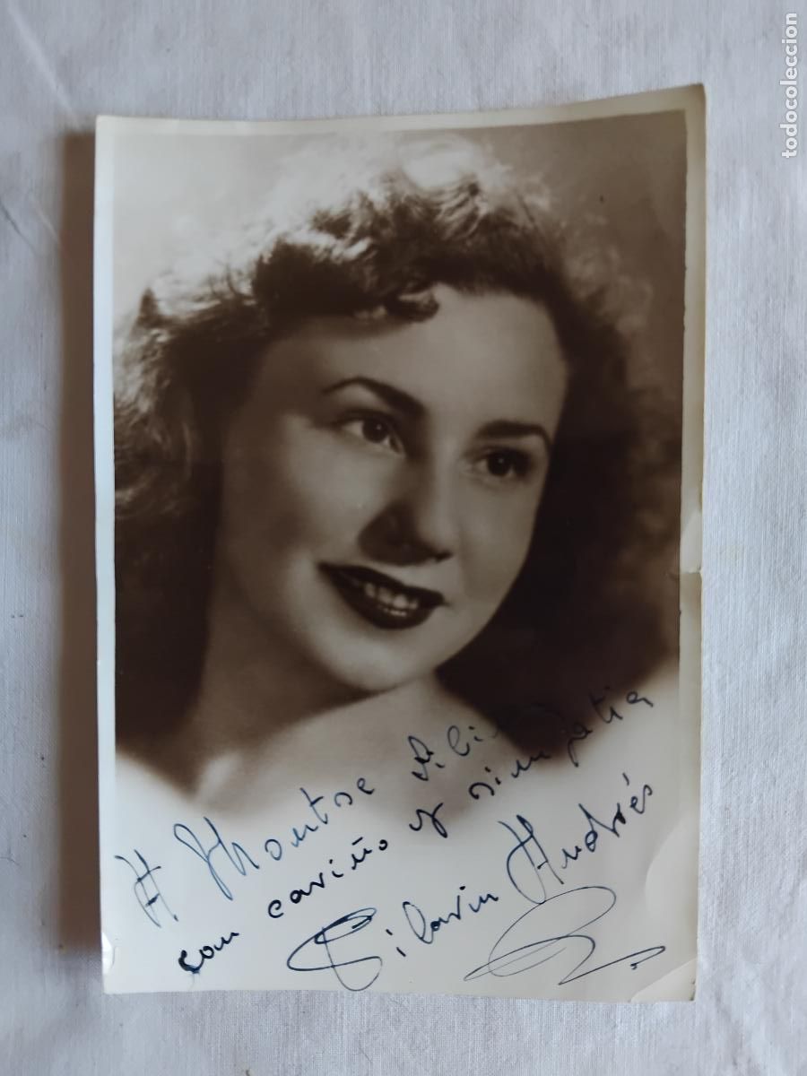 Cine: FOTOGRAFIA DE PILARIN ANDRES DEDICADA Y FIRMADA.
