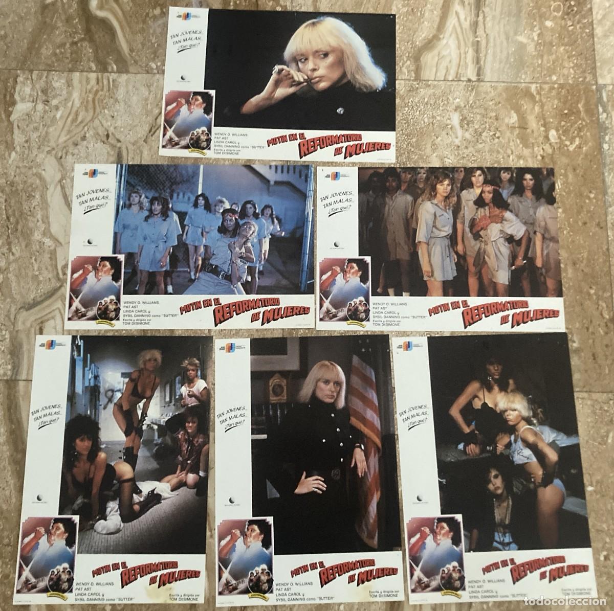 Cine: MOTIN EN EL REFORMATORIO DE MUJERES / JUEGO ORIGINAL 6 FOTOCROMOS ESTRENO