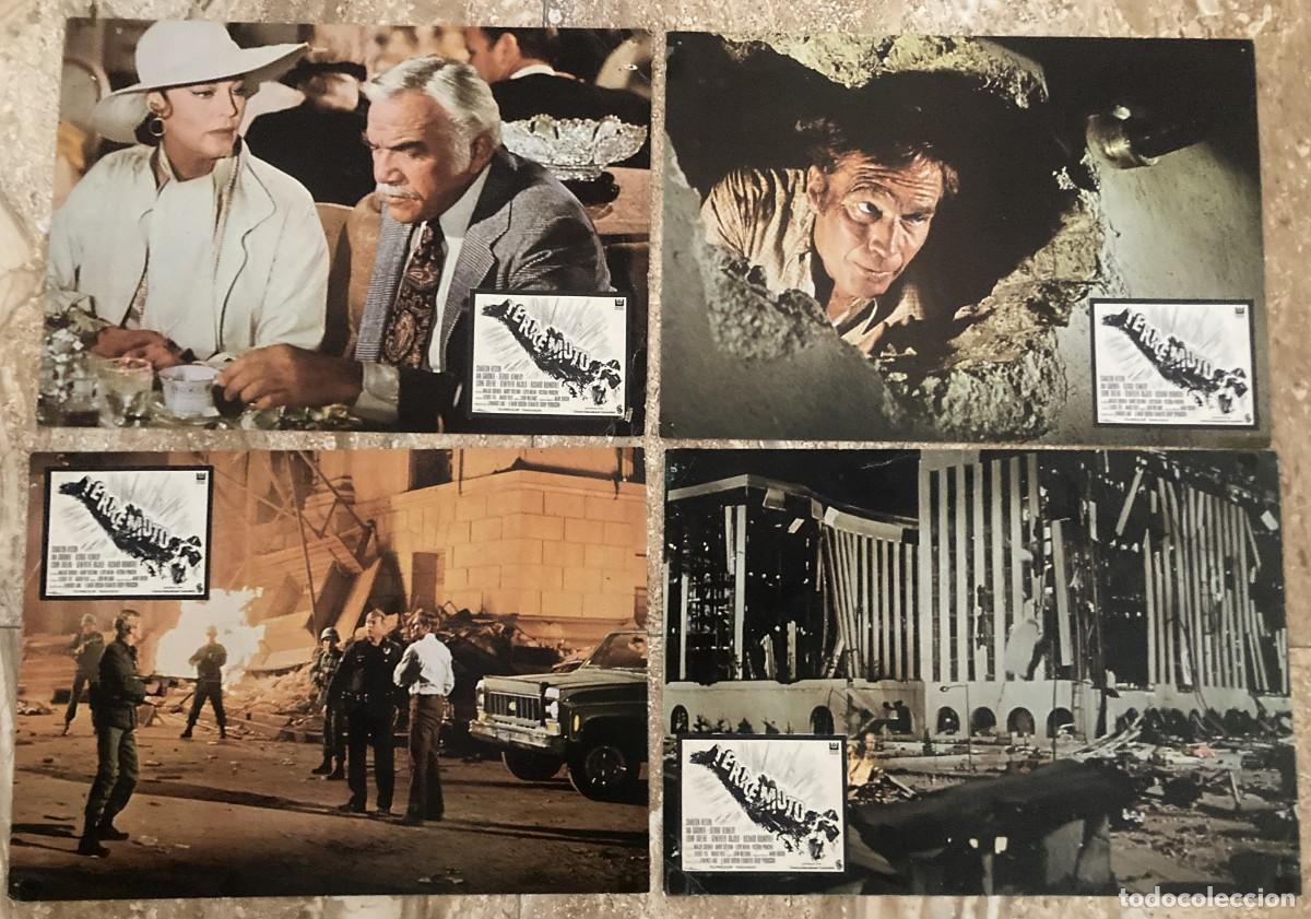 Cine: TERREMOTO / JUEGO ORIGINAL 4 FOTOCROMOS ESTRENO